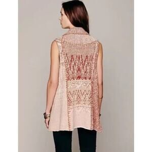 Free People "In Your Arms"  Swing Sweater Vest Cardigan Size Small